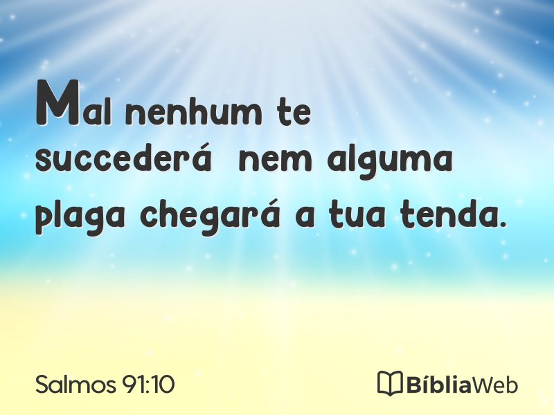 Salmos 91:10 em imagem para compartilhar
