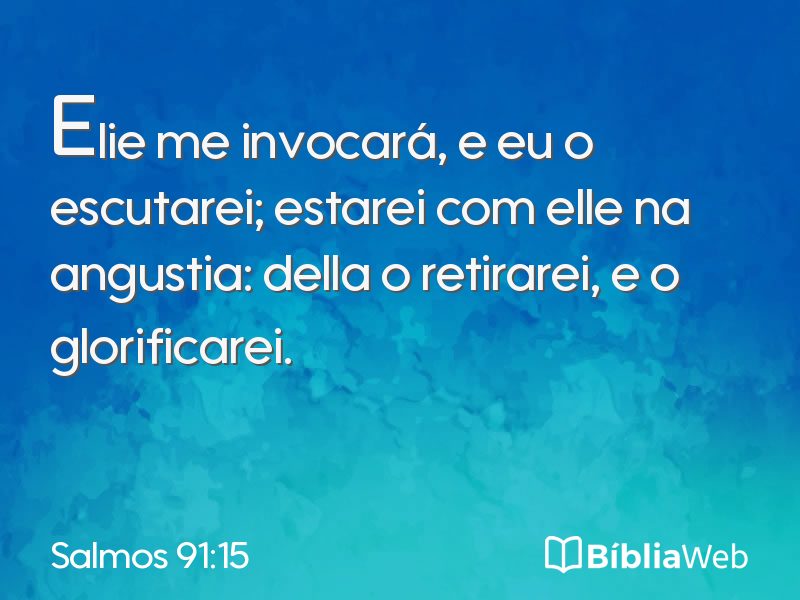 Salmos 91:15 em imagem para compartilhar