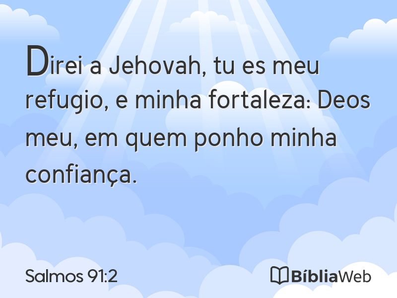 Salmos 91:2 em imagem para compartilhar