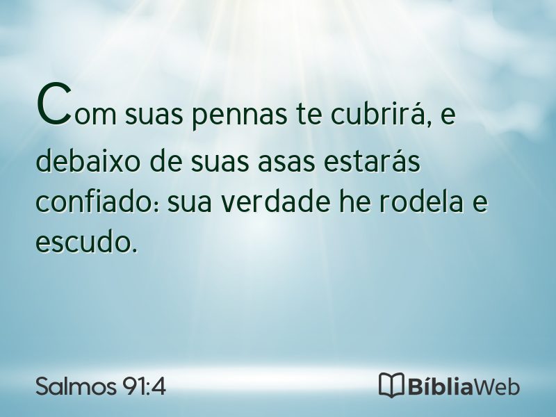 Salmos 91:4 em imagem para compartilhar