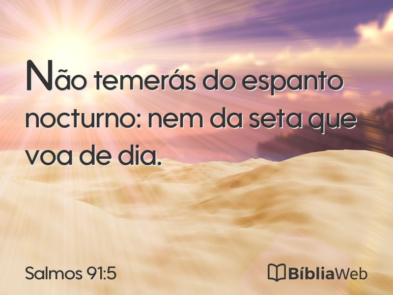 Salmos 91:5 em imagem para compartilhar