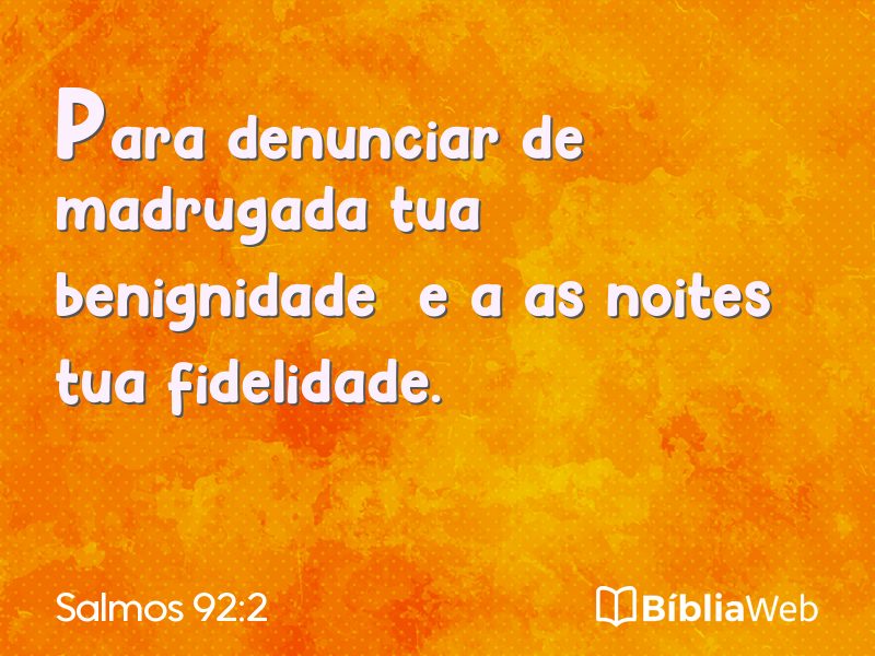 Salmos 92:2 em imagem para compartilhar