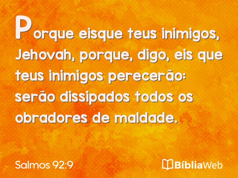 Salmos 92:9 em imagem para compartilhar