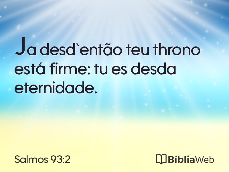 Salmos 93:2 em imagem para compartilhar