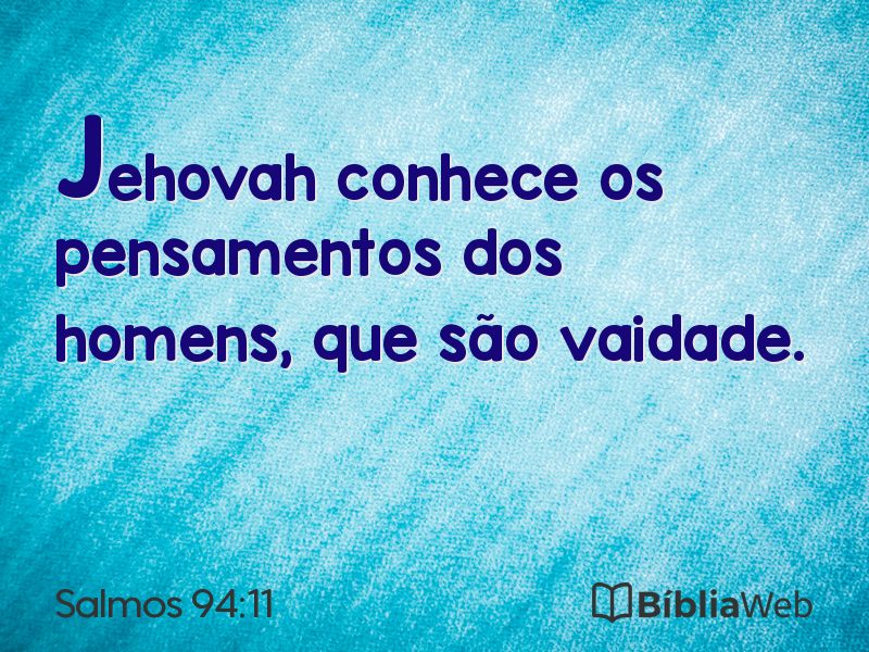 Salmos 94:11 em imagem para compartilhar