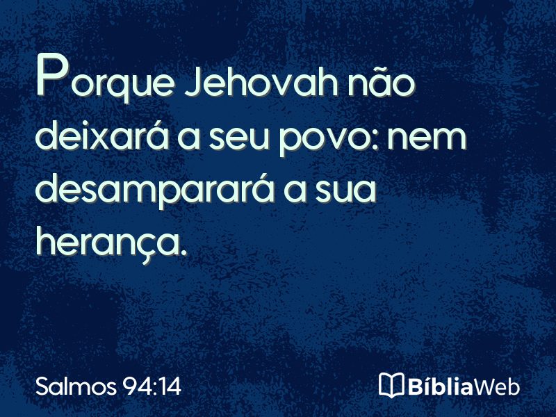 Salmos 94:14 em imagem para compartilhar