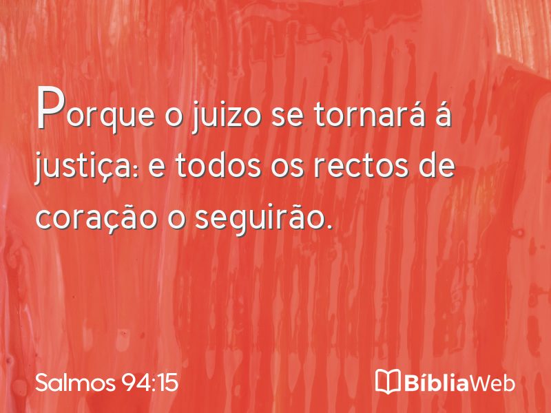 Salmos 94:15 em imagem para compartilhar