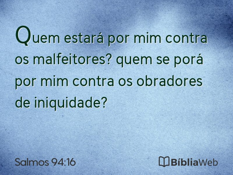 Salmos 94:16 em imagem para compartilhar