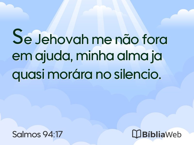 Salmos 94:17 em imagem para compartilhar