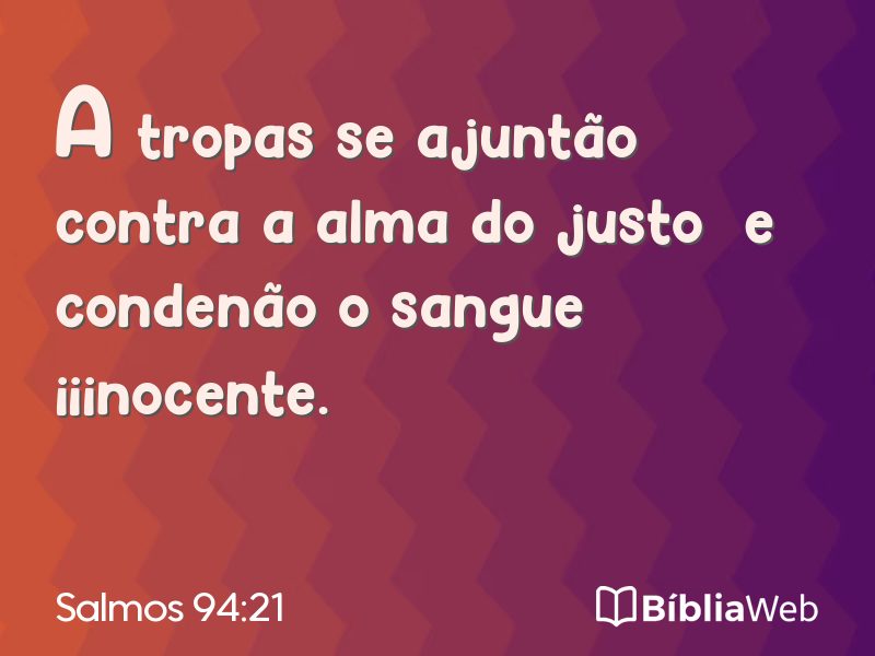 Salmos 94:21 em imagem para compartilhar