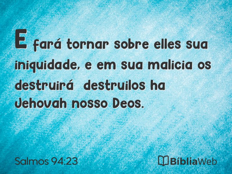 Salmos 94:23 em imagem para compartilhar