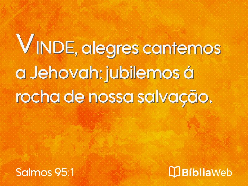 Salmos 95:1 em imagem para compartilhar