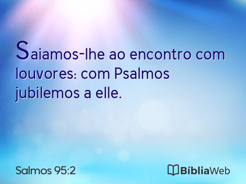 Salmos 95:2 em imagem para compartilhar