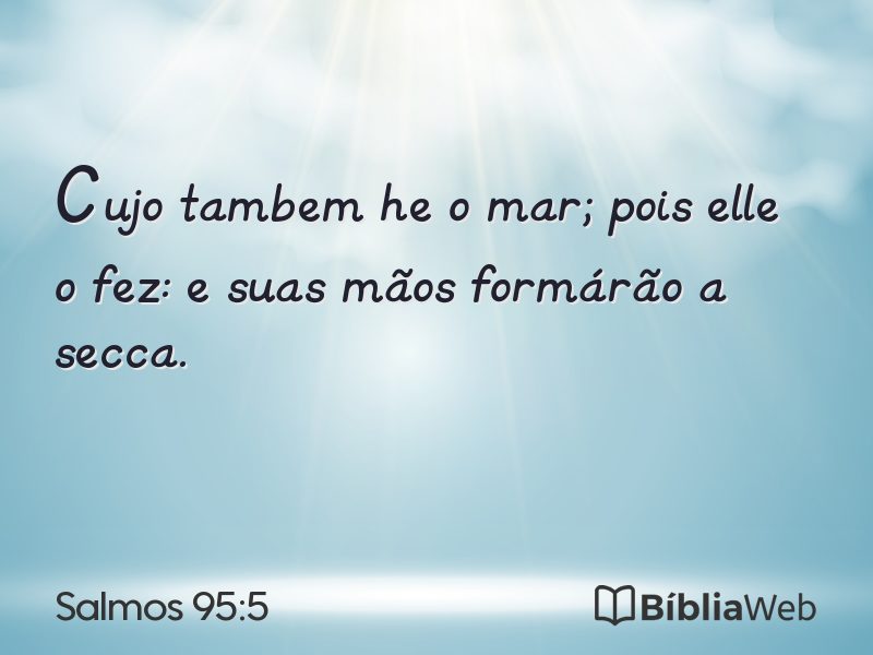 Salmos 95:5 em imagem para compartilhar