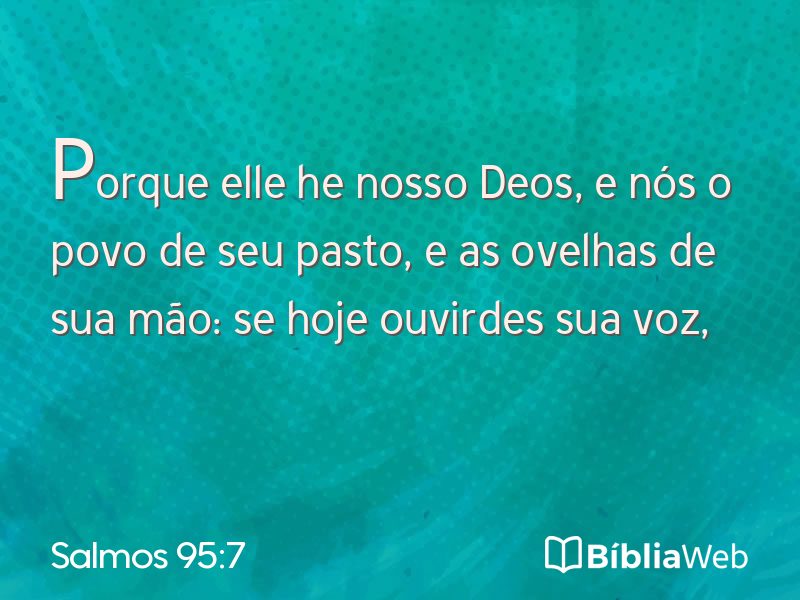 Salmos 95:7 em imagem para compartilhar
