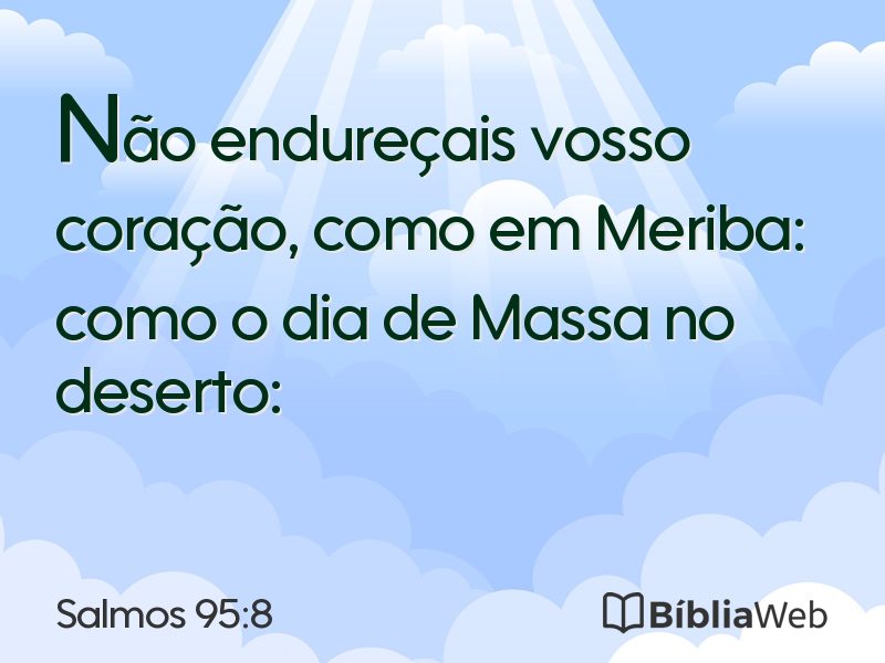 Salmos 95:8 em imagem para compartilhar