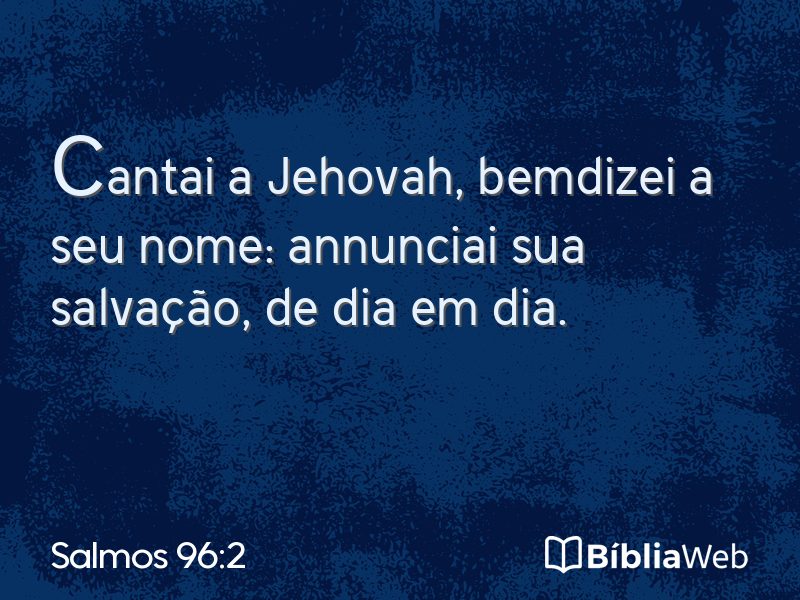 Salmos 96:2 em imagem para compartilhar