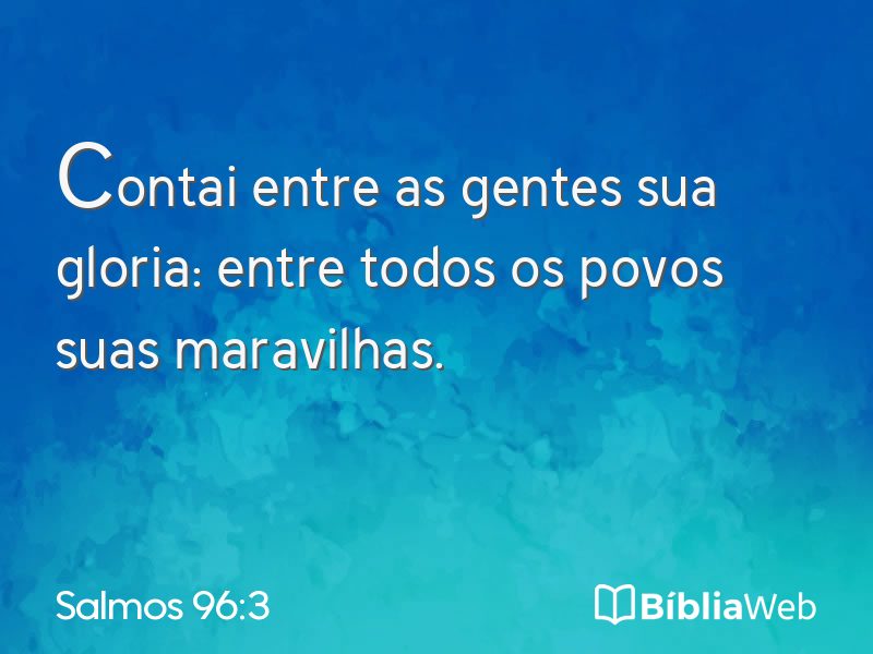 Salmos 96:3 em imagem para compartilhar