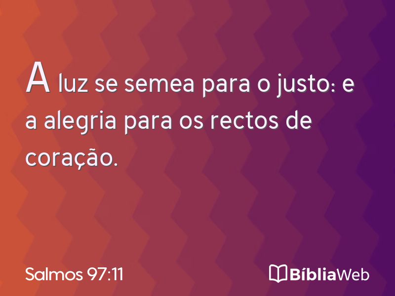 Salmos 97:11 em imagem para compartilhar