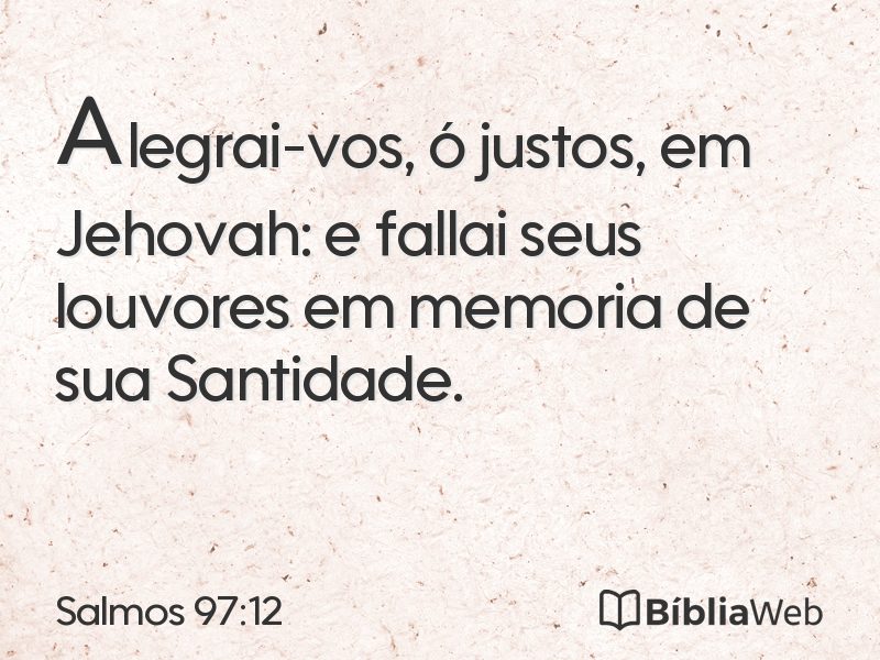 Salmos 97:12 em imagem para compartilhar
