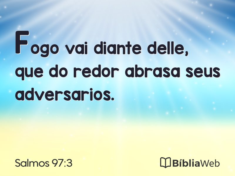 Salmos 97:3 em imagem para compartilhar