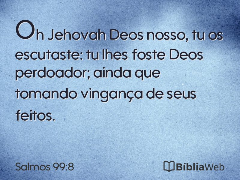 Salmos 99:8 em imagem para compartilhar