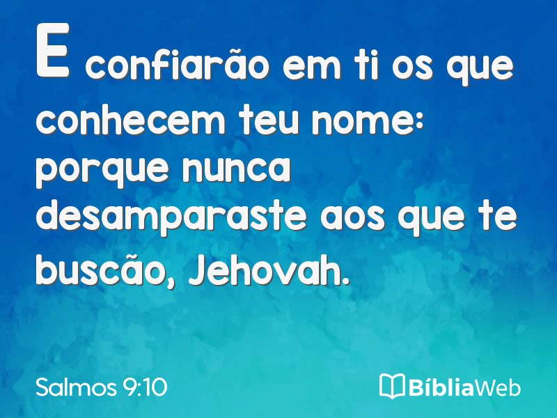 Salmos 9:10 em imagem para compartilhar