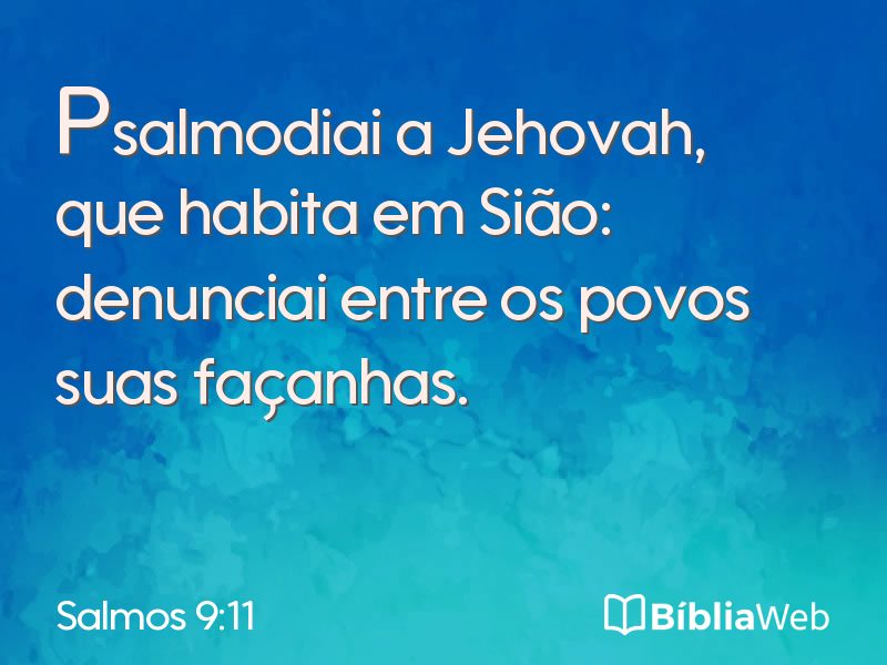 Salmos 9:11 em imagem para compartilhar