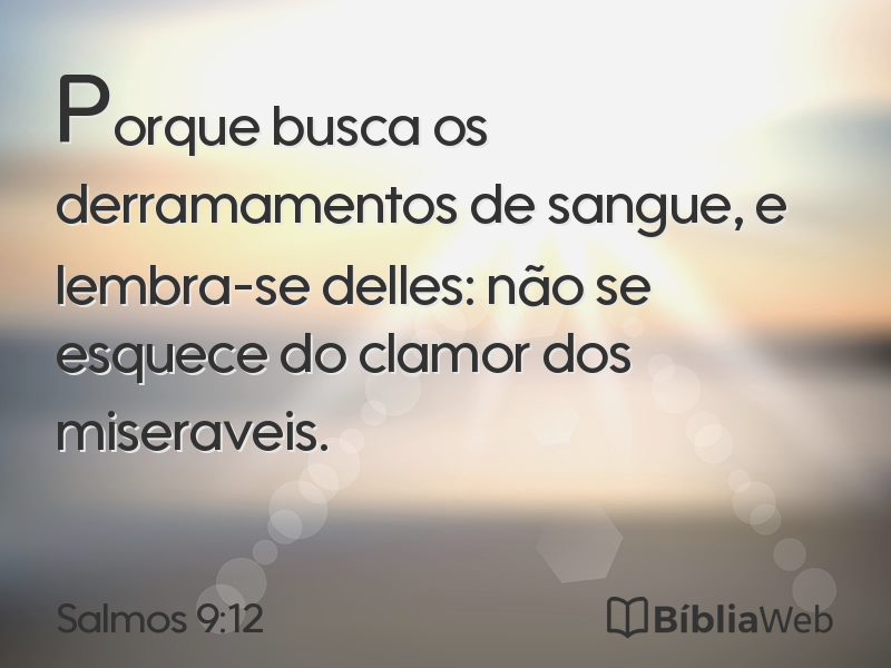 Salmos 9:12 em imagem para compartilhar
