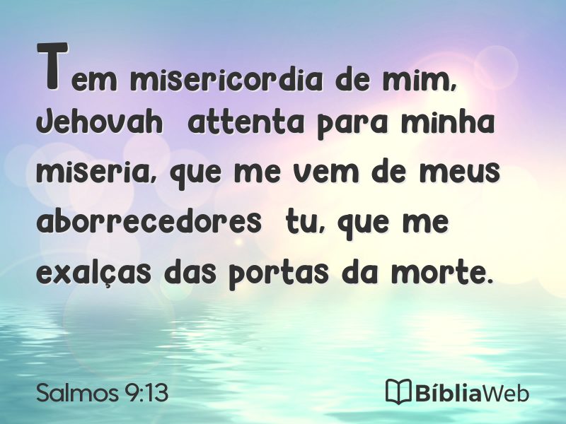 Salmos 9:13 em imagem para compartilhar