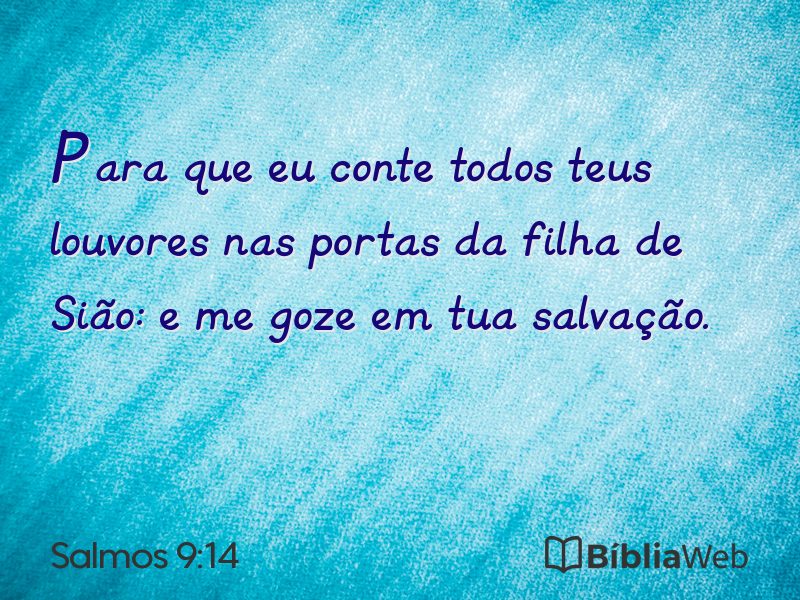 Salmos 9:14 em imagem para compartilhar