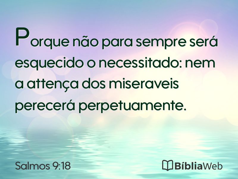 Salmos 9:18 em imagem para compartilhar