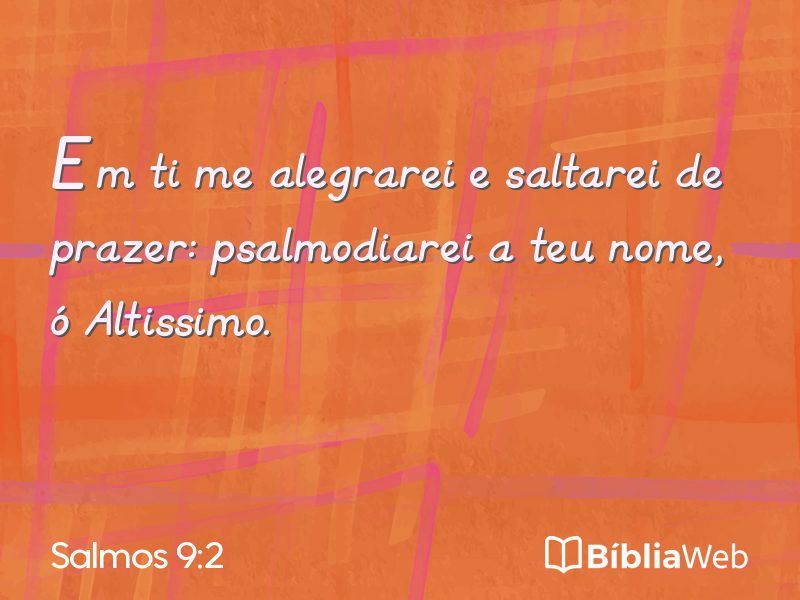 Salmos 9:2 em imagem para compartilhar