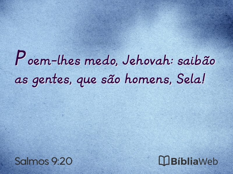 Salmos 9:20 em imagem para compartilhar