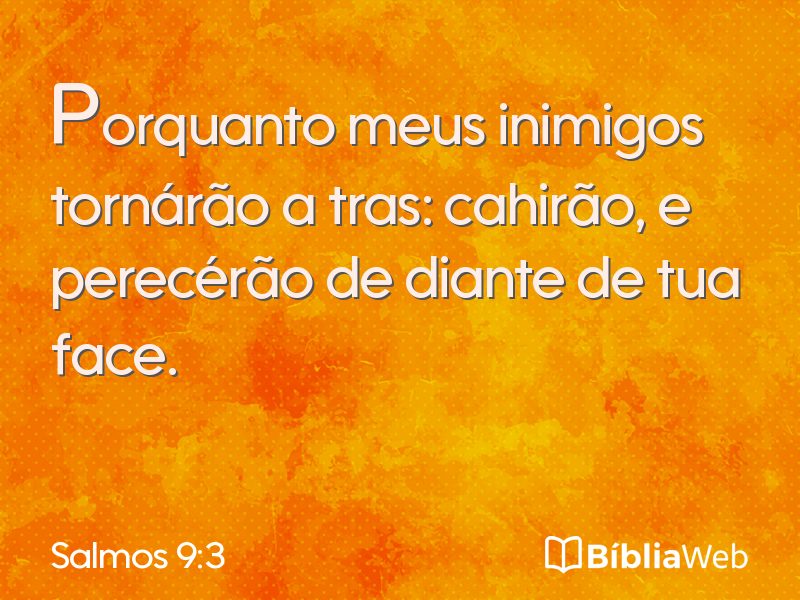 Salmos 9:3 em imagem para compartilhar