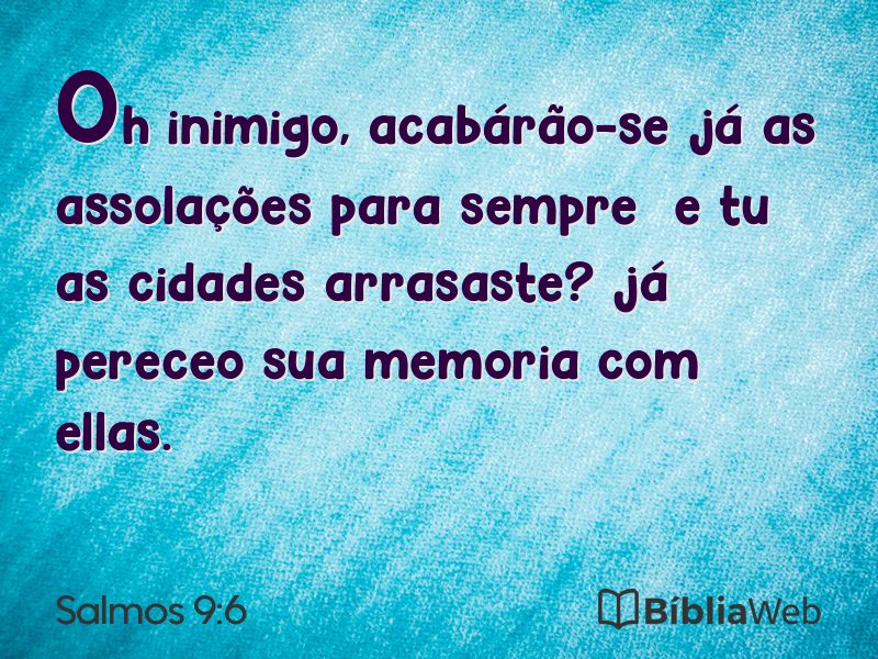 Salmos 9:6 em imagem para compartilhar
