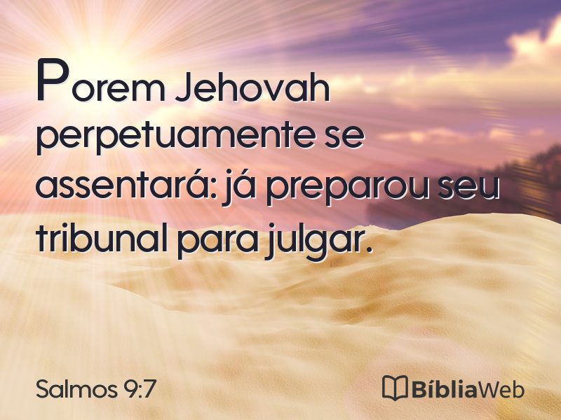 Salmos 9:7 em imagem para compartilhar