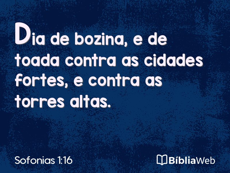 Sofonias 1:16 em imagem para compartilhar