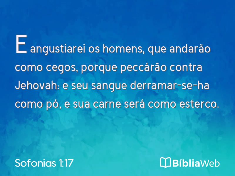 Sofonias 1:17 em imagem para compartilhar