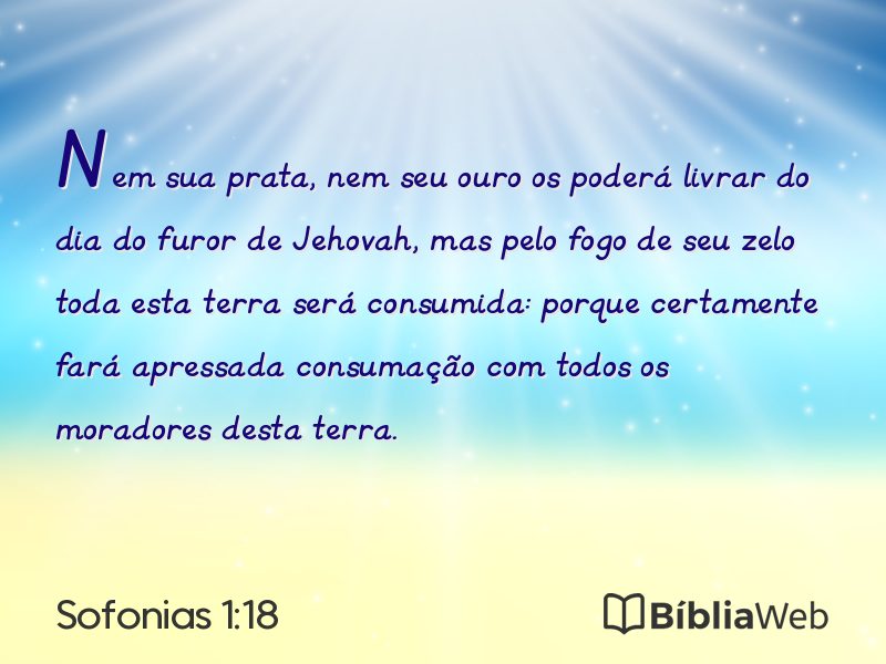 Sofonias 1:18 em imagem para compartilhar