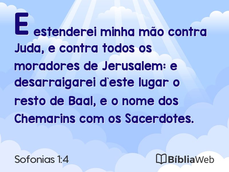 Sofonias 1:4 em imagem para compartilhar