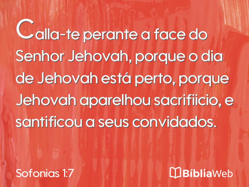 Sofonias 1:7 em imagem para compartilhar