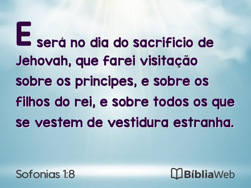 Sofonias 1:8 em imagem para compartilhar