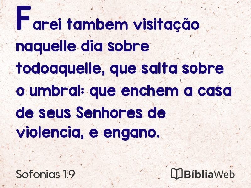 Sofonias 1:9 em imagem para compartilhar