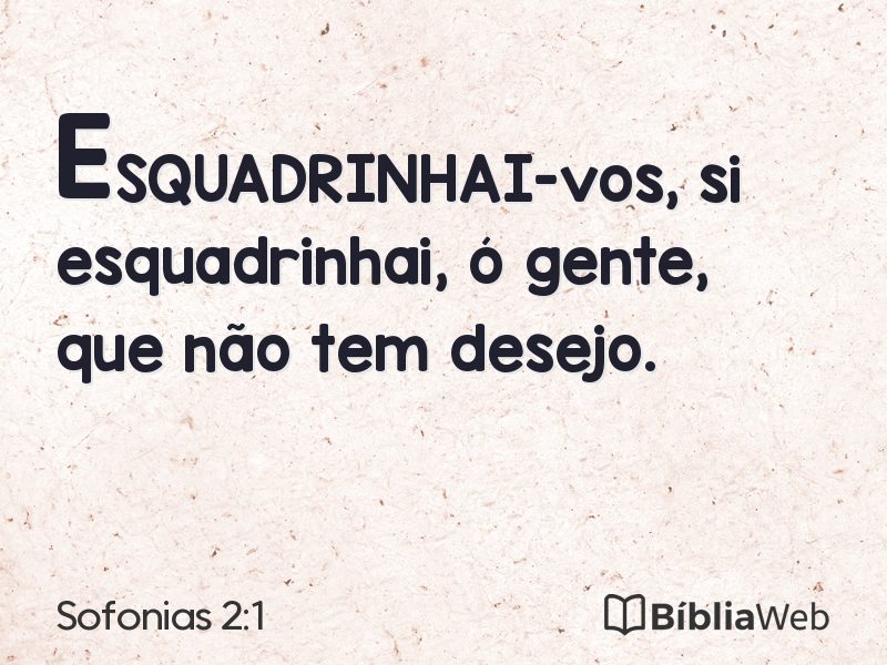 Sofonias 2:1 em imagem para compartilhar