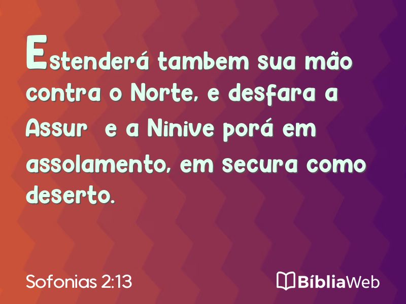 Sofonias 2:13 em imagem para compartilhar
