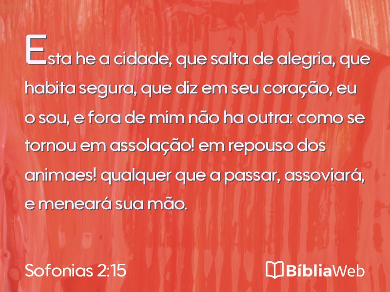 Sofonias 2:15 em imagem para compartilhar