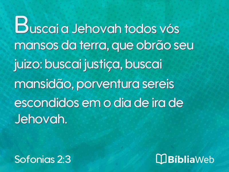 Sofonias 2:3 em imagem para compartilhar