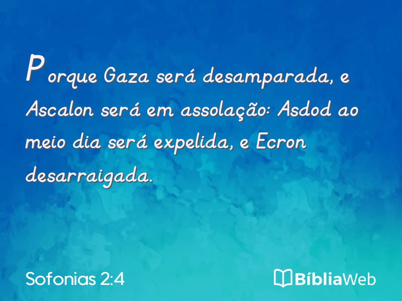 Sofonias 2:4 em imagem para compartilhar