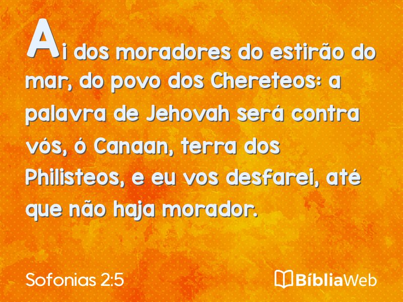 Sofonias 2:5 em imagem para compartilhar